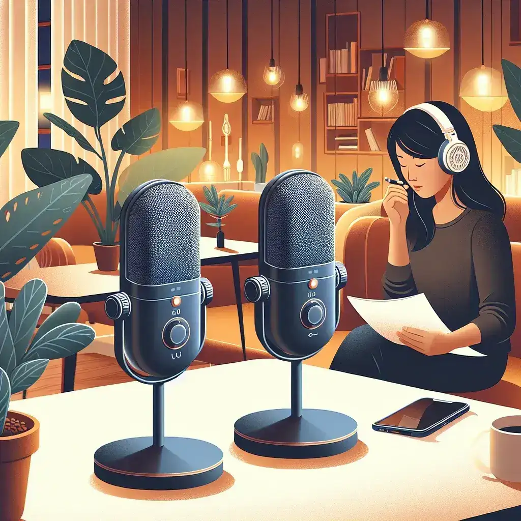"HyperX DuoCast Wireless microphone for podcasters - sleek design and advanced features for high-quality audio recording"