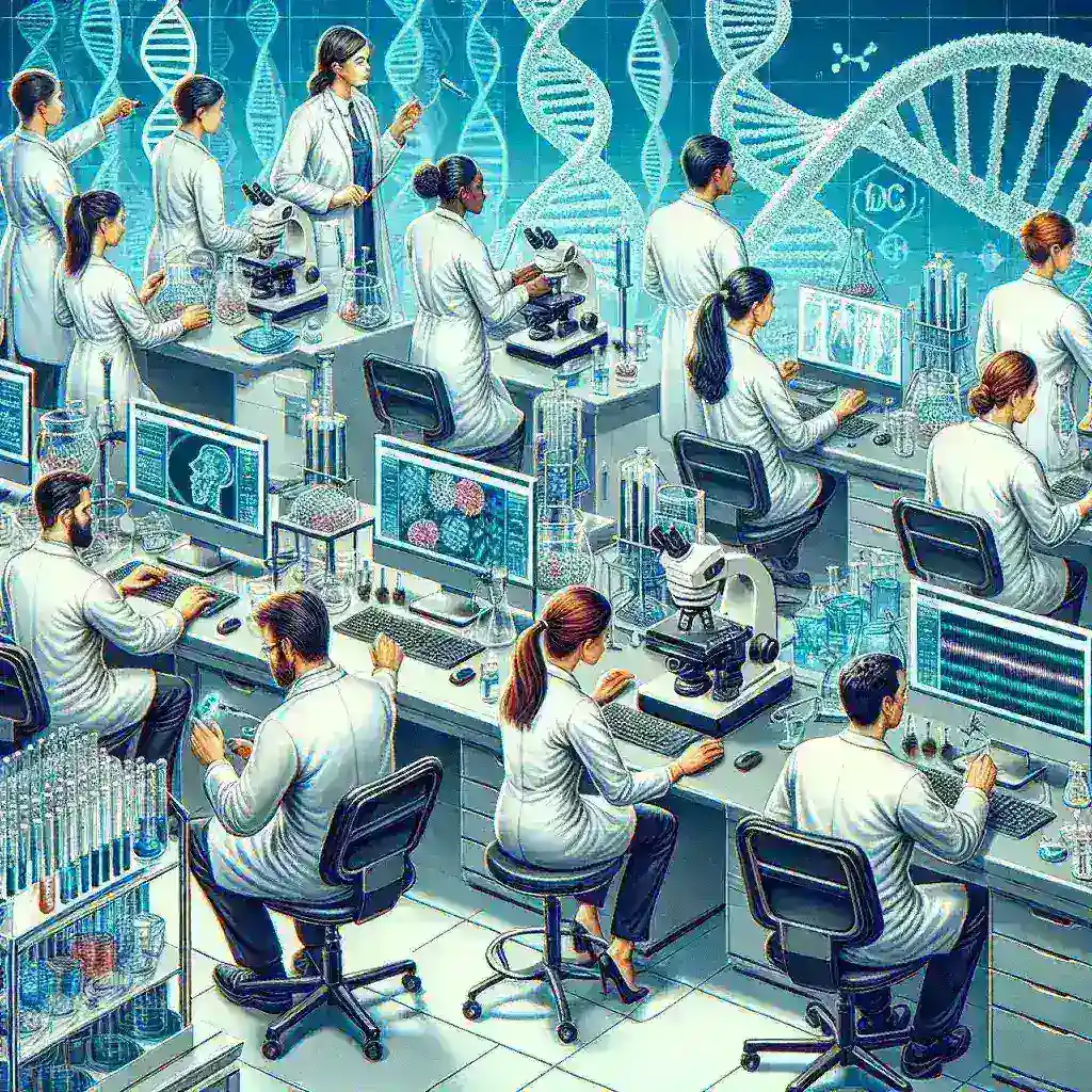 "CRISPR gene editing technology in a laboratory setting, showcasing current medical applications and advancements in genetic research."