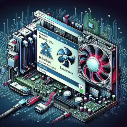 "Interfaz del Administrador de dispositivos mostrando la opción para deshabilitar y habilitar la GPU, ilustrando el proceso de restablecimiento seguro de controladores en Windows."